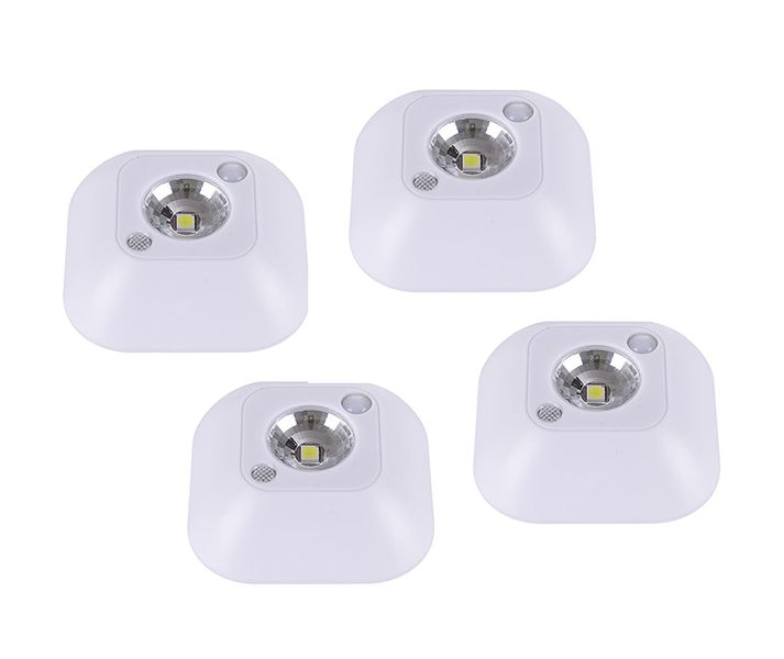 4 Pack PIR Infrared Motion photosensitive LED auto night light - Black