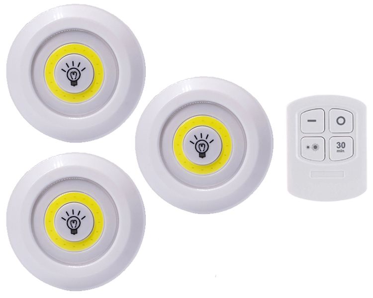 LED/COB Light 3 piece set with Remote Control