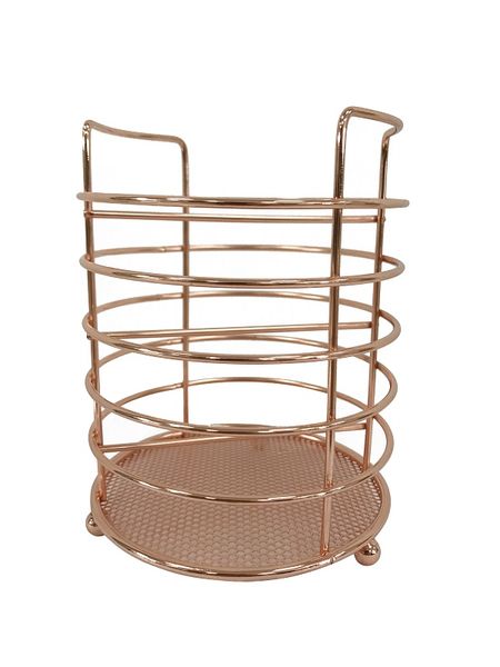 Continental Homeware Round Rose Gold Cutlery Holder