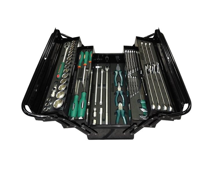 Jonnesway - Tool Chest Set With Eva Pad - Black - Set Of 62