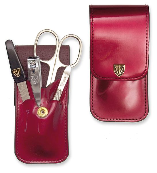 Kellermann 3 Swords Manicure Set Laquered Burgundy 5802 P G