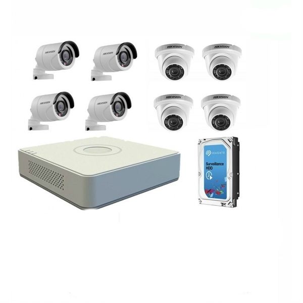 Hikvision 1080p 8 Channel Turbo HD Kit with 1TB HDD DIY CCTV Kit