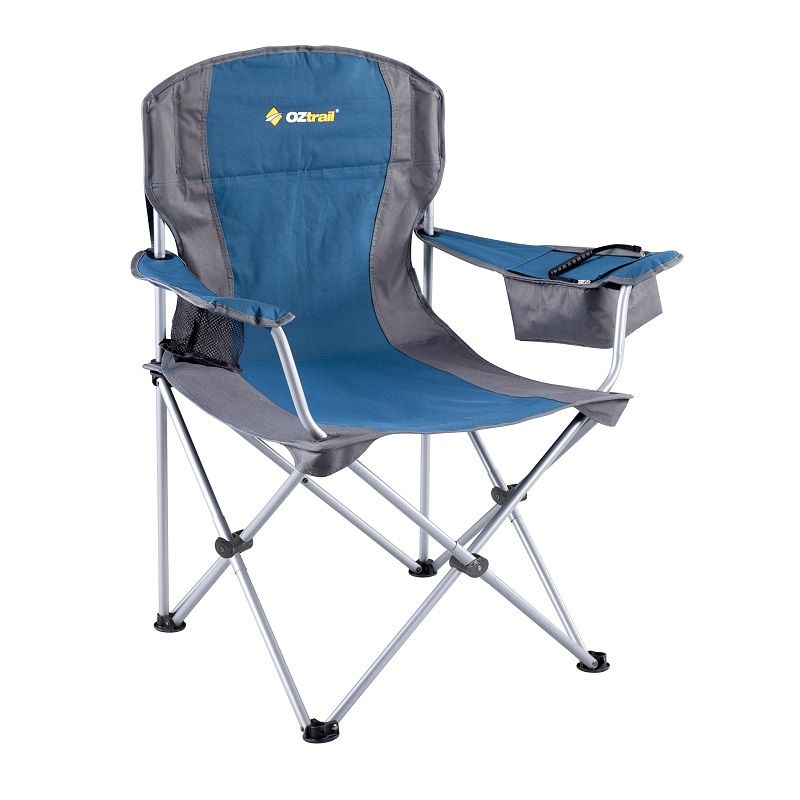 Oztrail Sovereign Cooler Arm Chair Jumbo - Blue/Grey | Buy Online in ...