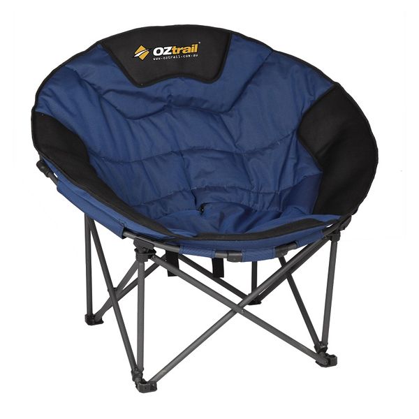 Oztrail Moon Chair Jumbo - 150kg - Blue/Black