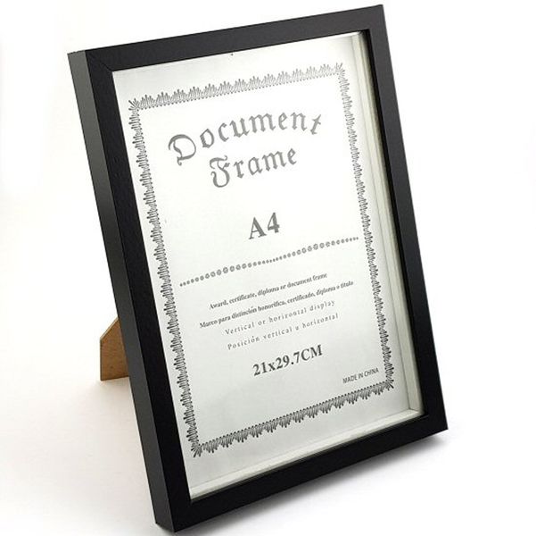 Pamper Hamper - Wooden Standing Certificate Frame - Black