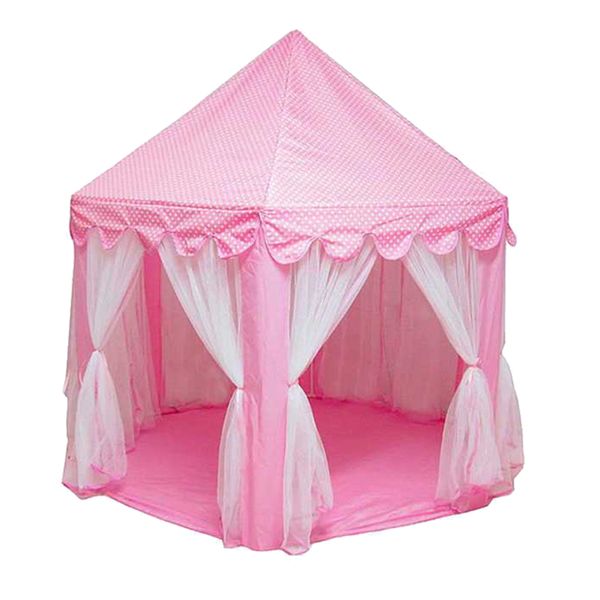 Six Angle Princess Castle Gauze Kids Tent - Pink