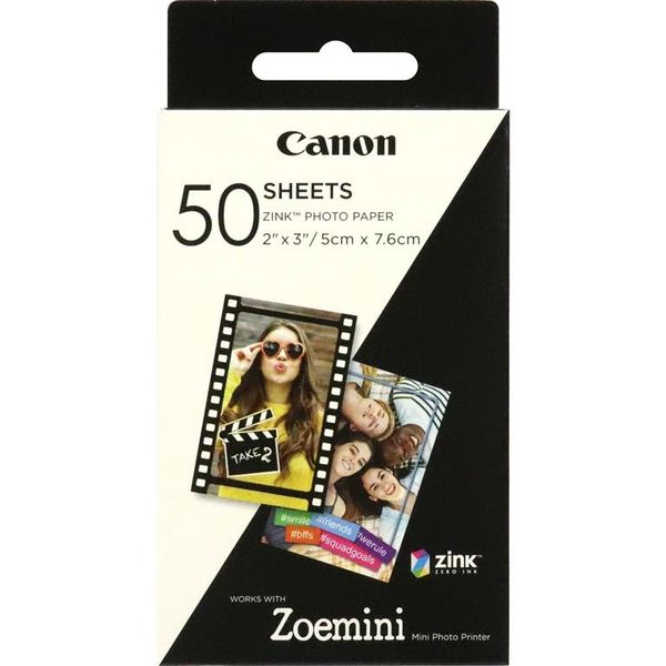 Canon Zoemini Zink Sticky-Backed 2x3" Photo Paper (50 Sheets)