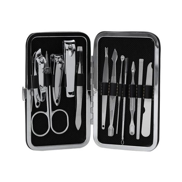 Professional Nail Grooming Kit with Travel Case - Set of 12