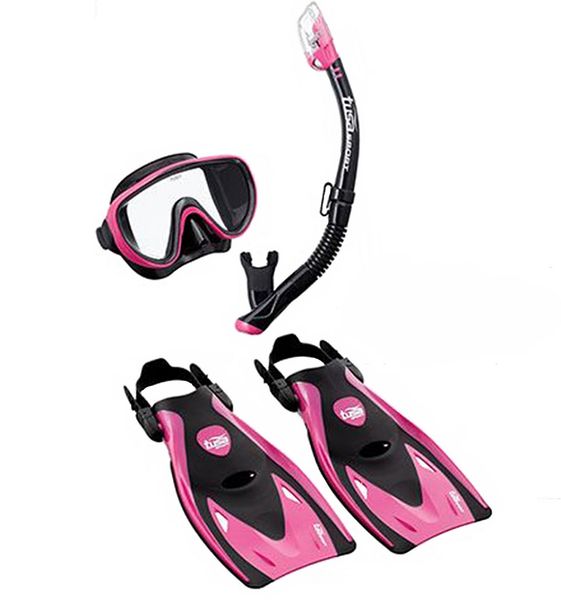 Tusa Senior Serene Travel Snorkel Set - QBHP Pink