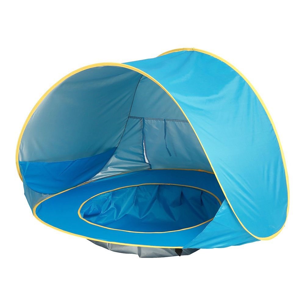 sun tent with splash pool