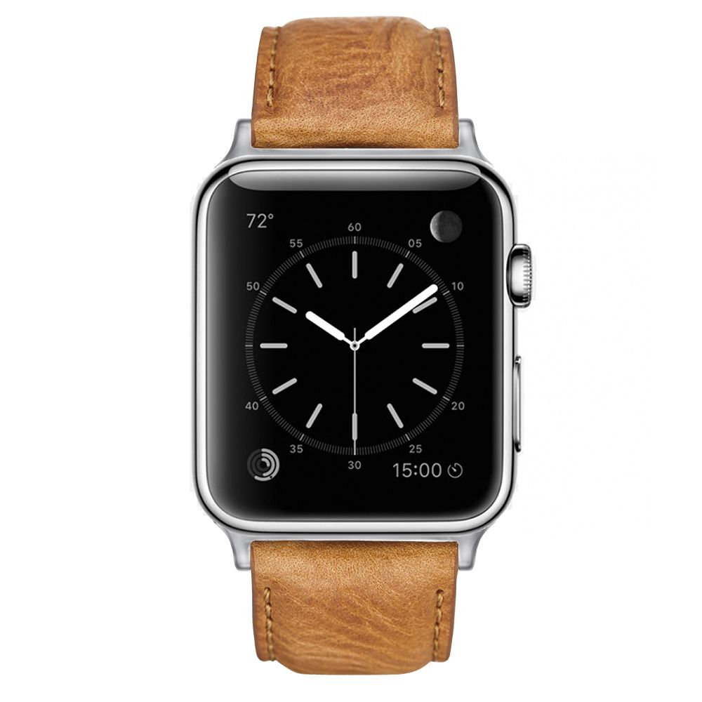 Colton James Leather Strap for Silver 42mm Apple Watch - Tan | Buy ...