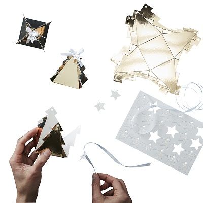 Ginger Ray: Christmas Advent Calendar Box - Christmas Tree Gold