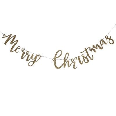 Ginger Ray: Christmas Bunting - Gold Glit Wood