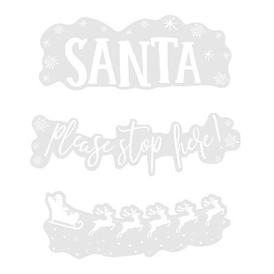 Ginger Ray: Christmas Window Sticker Santa Stop Here
