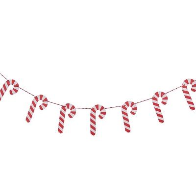 Ginger Ray: Christmas Bunting - Candy Cane Wooden Bunting