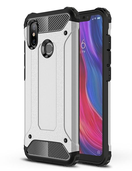 Shockproof Armor Case for Xiaomi Mi8 - Mi8 Silver