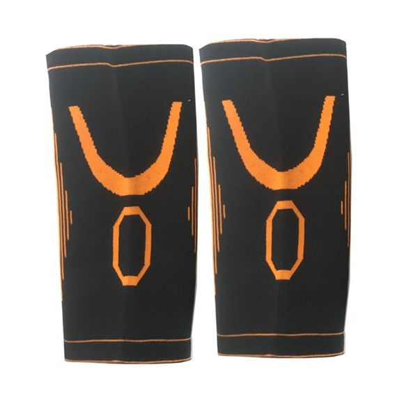 One Pair Sport Nylon Elastic Compression Knee Support Pads - Orange