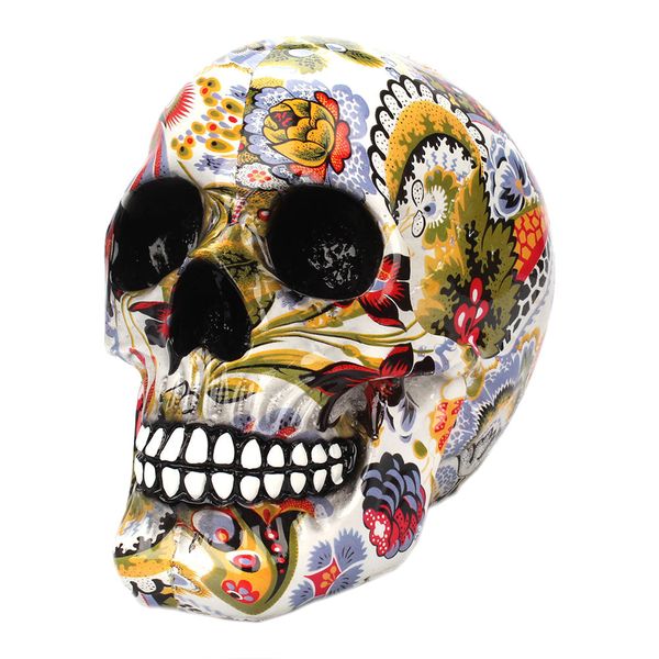 Multi-color Water Transfer Printing Skull Head Decor