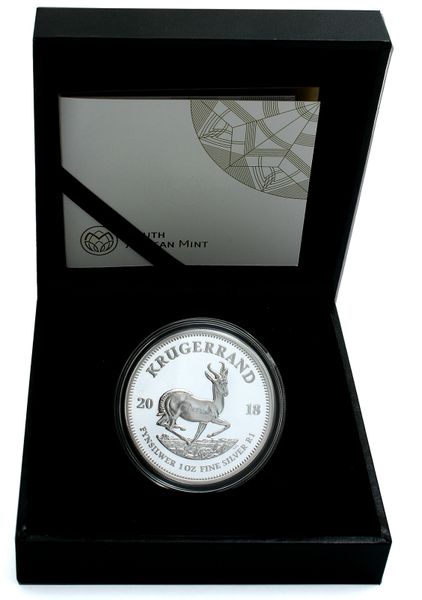 2018 Silver Proof Krugerrand in Box with certificate