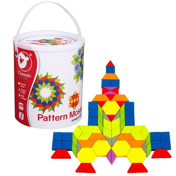 Classic World Mosaic Pattern Blocks: 250 Pieces