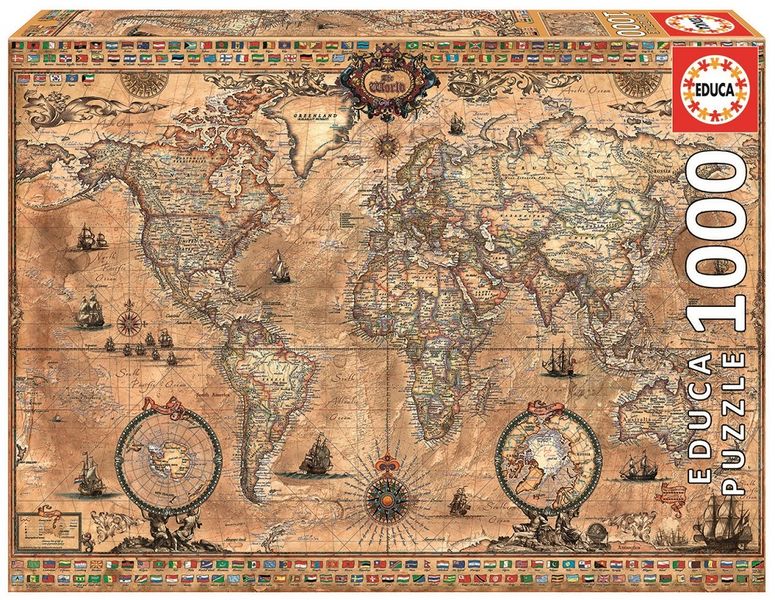 Educa World Map Puzzle - 1 x 1000 Pieces