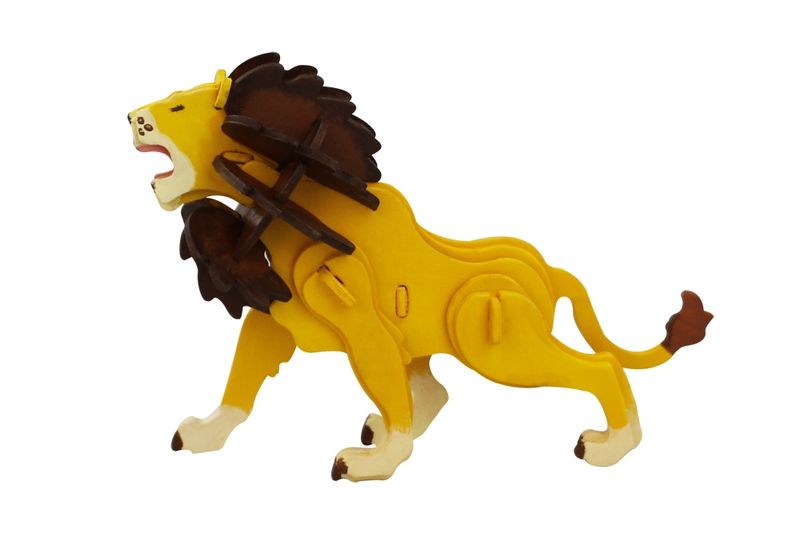 Robotime 3D Wooden Puzzle With Paints - Lion
