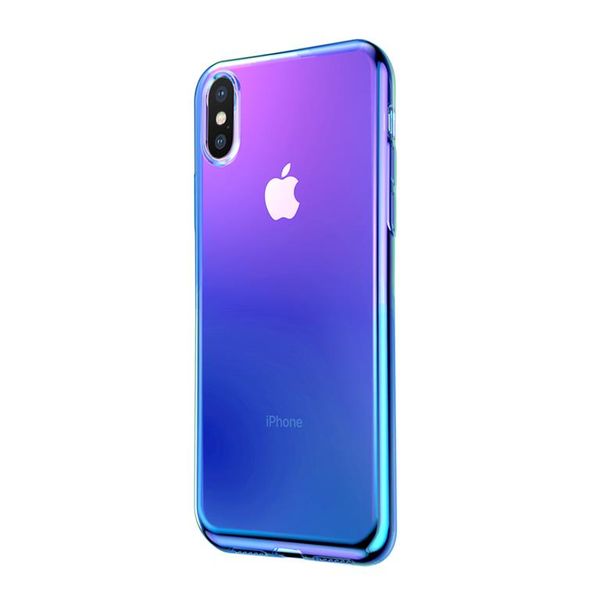 Baseus Glow Case for iPhone X &amp; XS - Transparent Blue