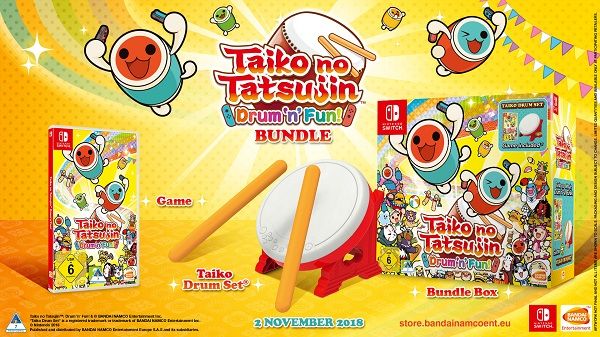 Taiko no Tatsujin: Drum 'n' Fun - with Drum Bundle (Nintendo Switch)