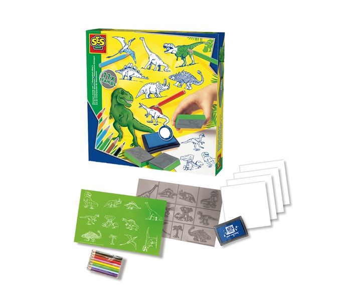 Kids Water-Based Ink Dinosaur Stamp Set
