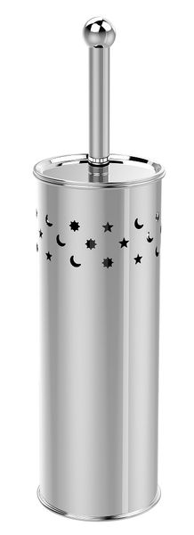 Continental Homeware Round Toilet Brush with Moon and Star Design