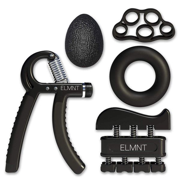Hand Grip Strengthener Workout Kit - 5 Pack - Grippers &amp; Finger Trainers
