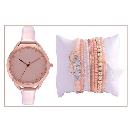 Digitime Women s Watch and Jewellery Set Rose Gold Shop Today