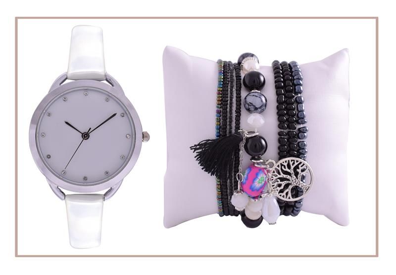 Digitime Women's Watch and Jewellery Set - Silver