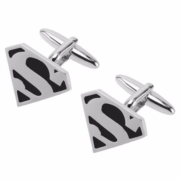 Silver &amp; Black Superman Cufflinks image