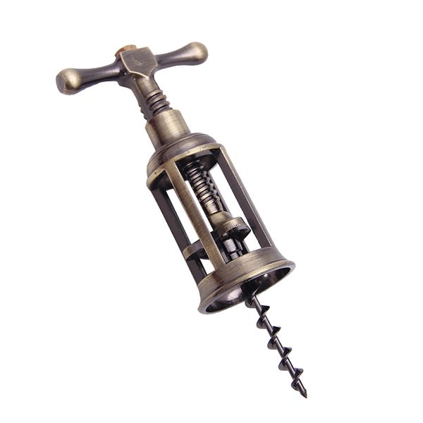 Retro Rotary Lever Zinc Alloy Bronze Wine Bottle Opener