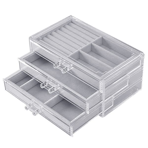 Acrylic Cosmetic Organizer - 3 Drawer