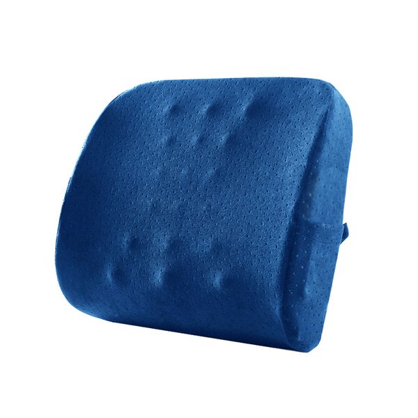 Memory Foam Lumbar Cushion Back Waist Support-Blue