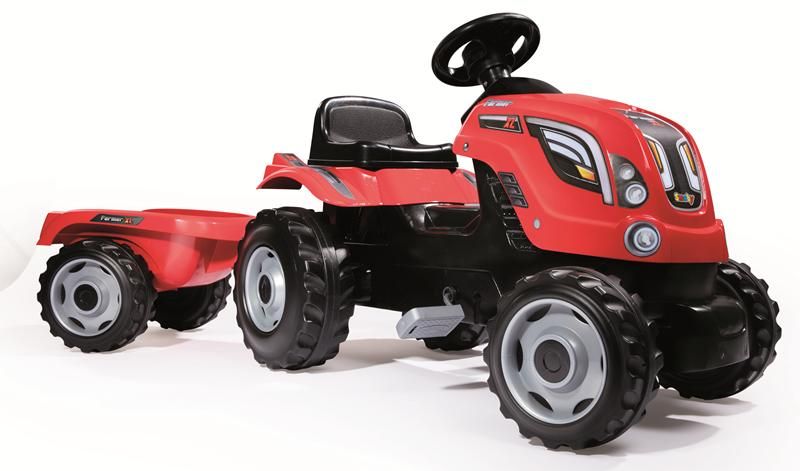 Smoby Farmer Xl Red Tractor &amp; Trailer