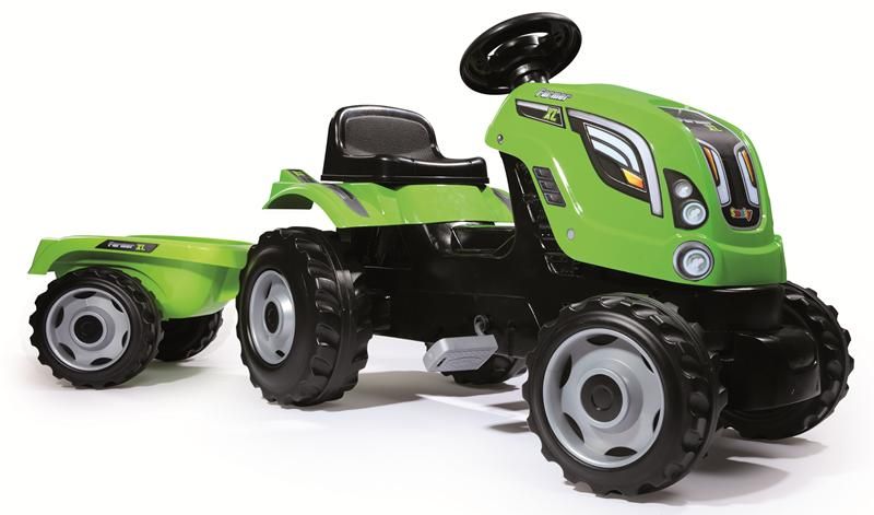 Smoby Farmer Xl Green Tractor &amp; Trailer