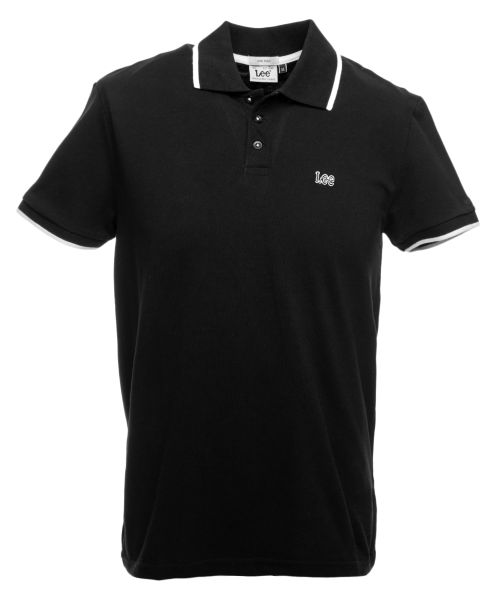 Lee Men's Icon Polo Short Sleeve Shirt - Black/White