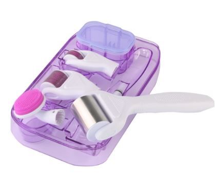 6-in-1 Ice Derma Roller Kit - White &amp; Pink