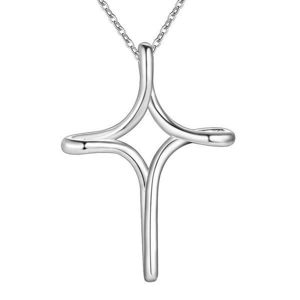 Silver Designer Cross Necklace