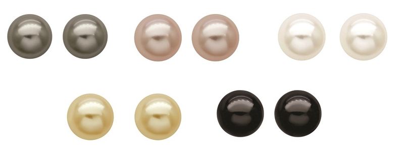 S925 Swarovski Pearl Earrings Set of 5