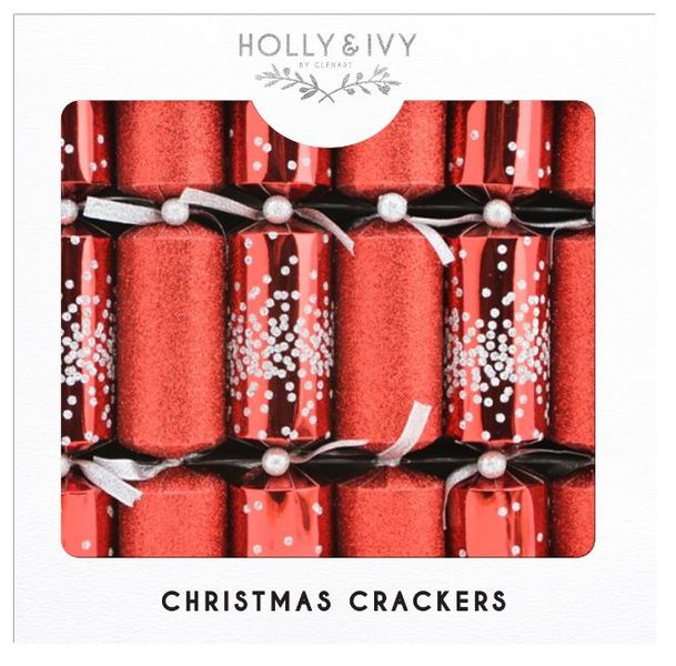 Holly &amp; Ivy - Luxury Red Glitter Foil Scattered Dots
