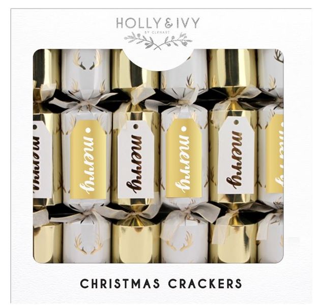 Holly &amp; Ivy - Luxury Gold Antlers with Tags