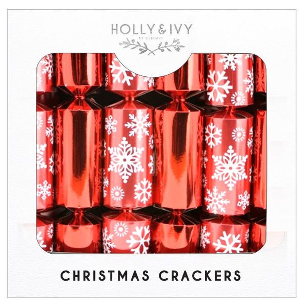Holly &amp; Ivy - Family Red Foil &amp; White Snowflakes