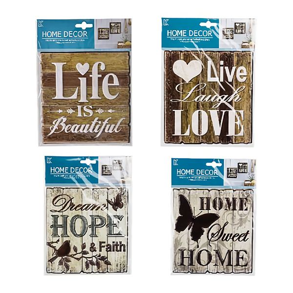 Bulk Pack x 4 Sticker Room Decor Words