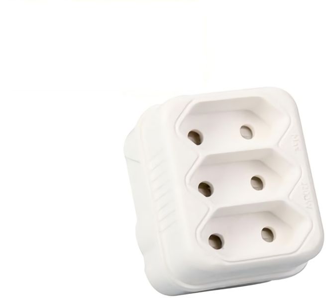 Bulk Pack x 6 Plug Eurodaptor 3x5amp-2Pin Zenith