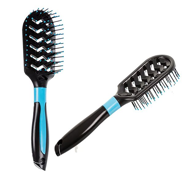 Bulk Pack x 5 Hair Brush Black with Blue Vent