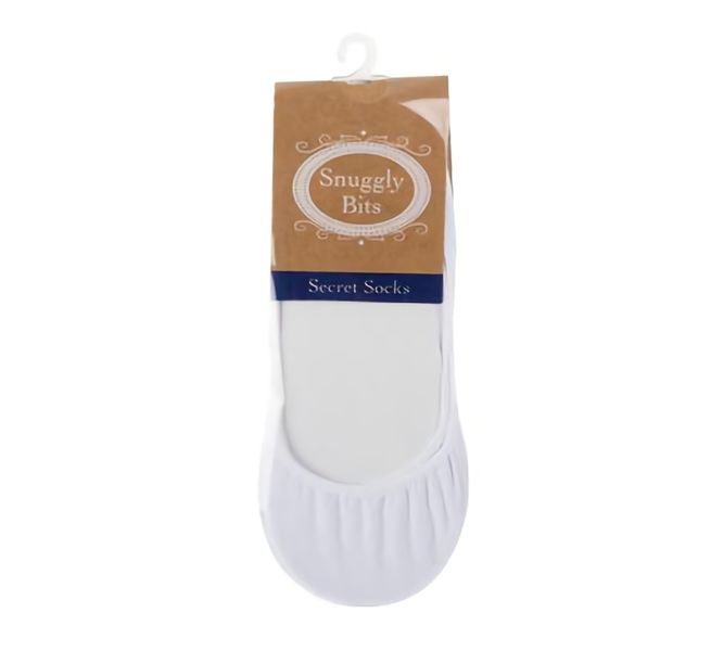Bulk Pack x 8 Pair Socks Secret Socks White